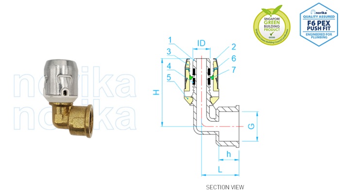 PEX Push-Fit FI Elbow (Type F6)